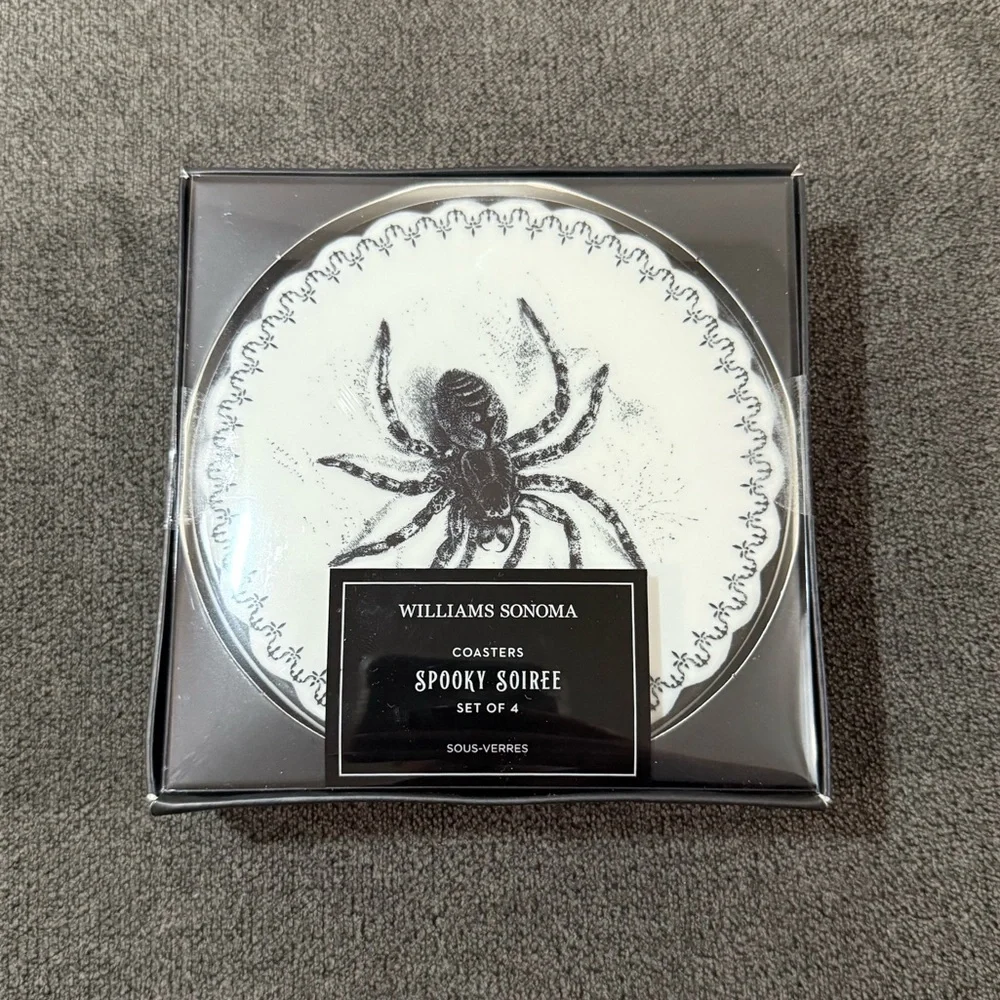 Williams Sonoma Spooky Soirée Coasters, Set of 4